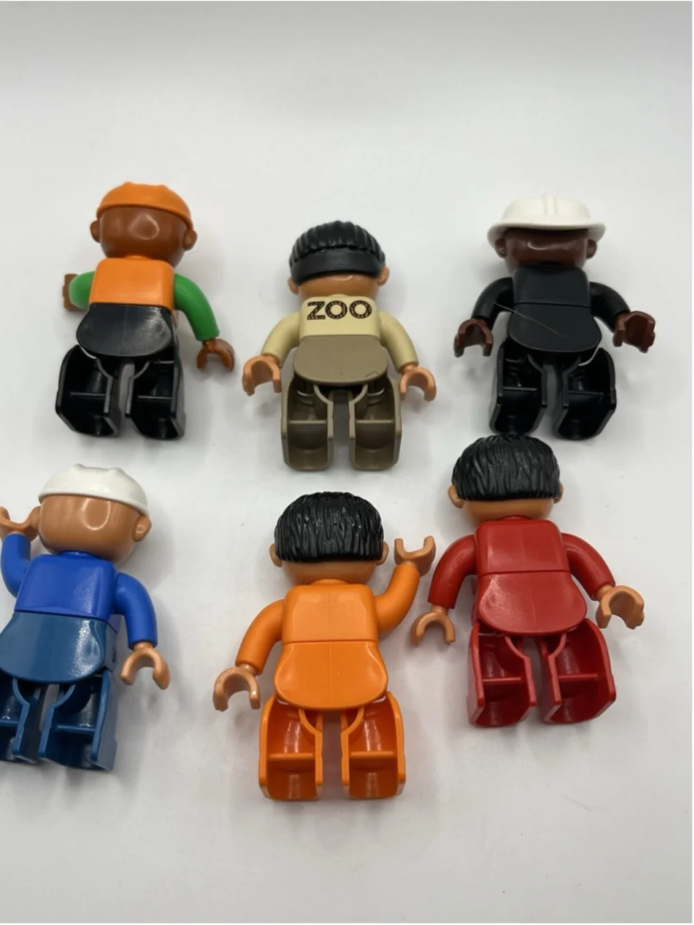 Lego Duplo Collectible Toy Figures Lot Of 6 - Firefighters Construction Worker